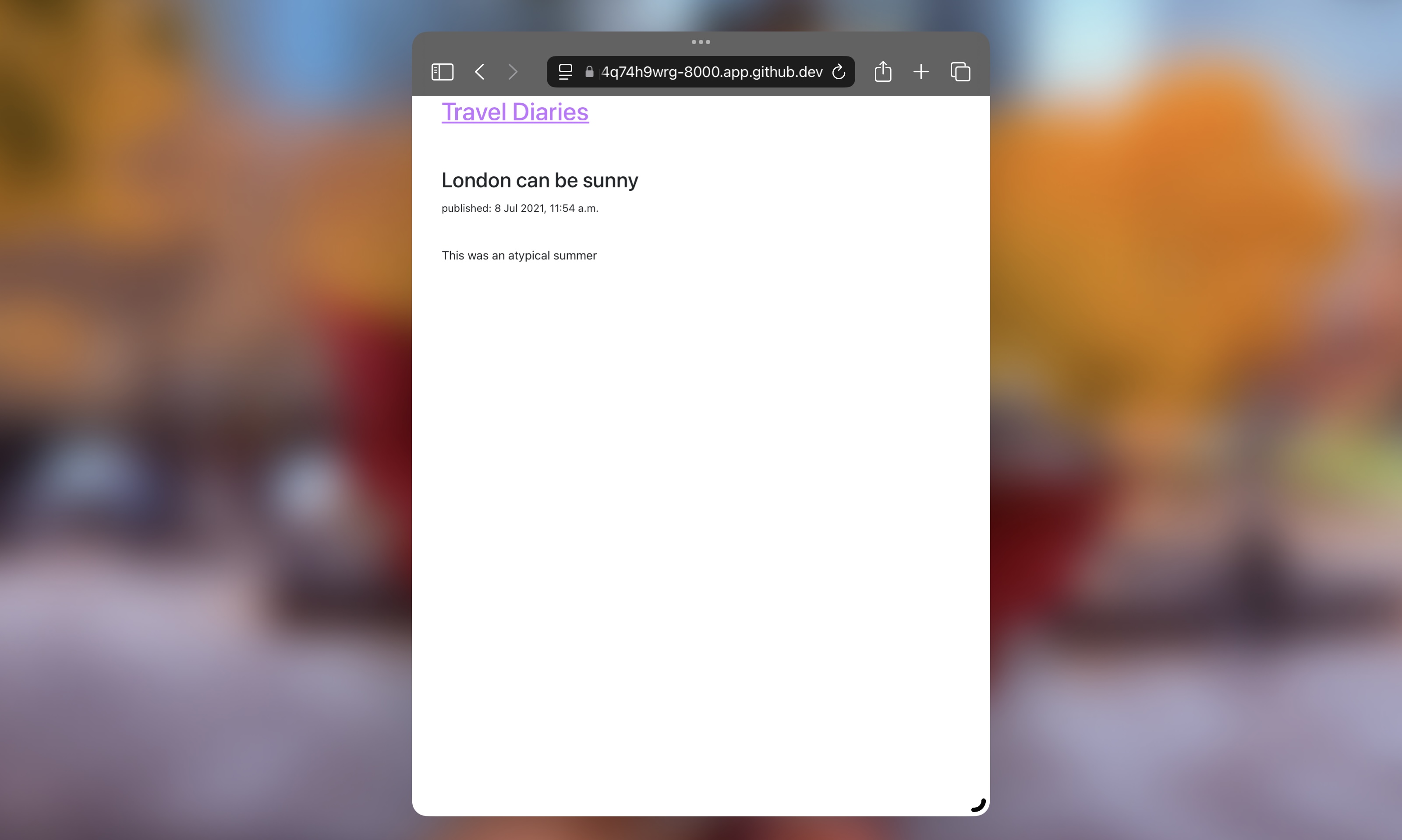 Image showing one post